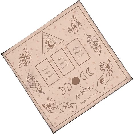 Tapis de lecture portables et lavables en velours mystique, tapis rituels résistants pour cérémonies divinatoires, 60 x 60 cm (1/5)