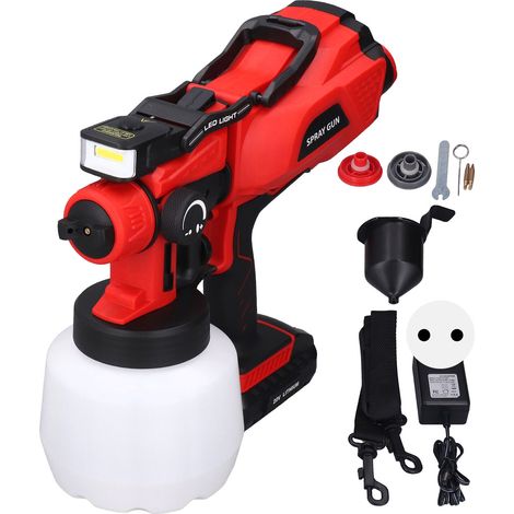 Pistolet électrique haute tension avec LED, pulvérisateur de peinture portable 100‑240V fiche UE (1/5)