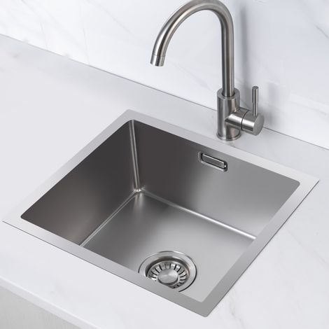 Évier cuisine 1 bac Inox LOMAZOO Oberon 45 cm (1/5)