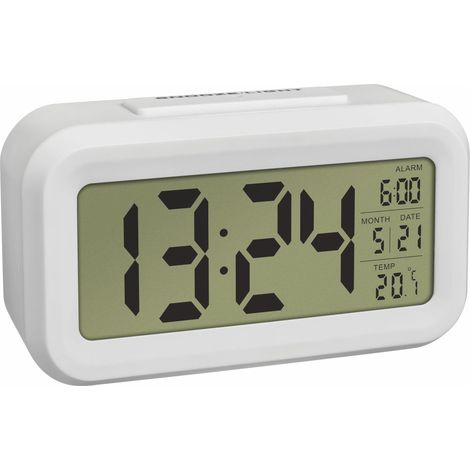 TFA Dostmann 60.2018.02 reloj despertador digital blanco elegante