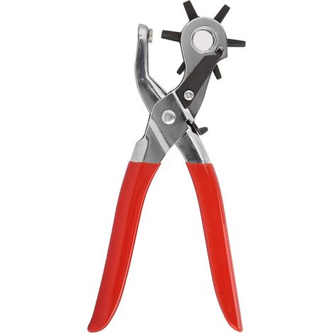 Pince perforatrice poignée confortable multi-trous, en acier au carbone, haute efficacité, traitement thermique pour cuir,papier,plastique (1/5)