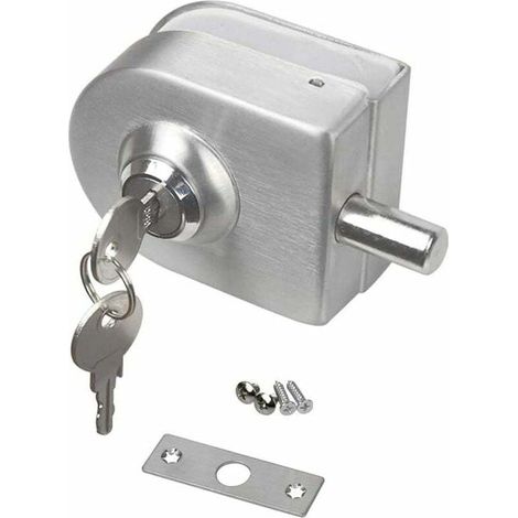 High-quality sliding lock for 10-12 mm thick doors, made of stainless steel, easy installation, anti-theft, durable metal for home and hotel use. - AquaForge (1/5)