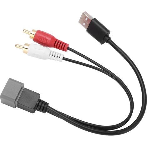 Cable adaptador de radio para coche USB de 8 pines a RCA de 23 cm (9,06 pulgadas) de largo para Nissan Cube, Juke y Versa. (1/5)