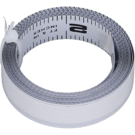 Règle autocollante 1x72" métal lecture inversée, pour maison (1/5)