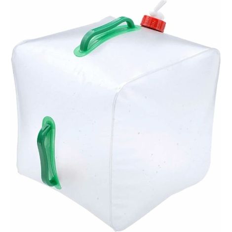 Green Mobility-TSLBW 20L Réservoir eau Pliable Sac Conteneur avec Robinet, Transporteur eau de Camping Pliable portatif Transparent pour Le Bureau, Le Camping, Les jus de Fruits, Les Cocktails (1/5)