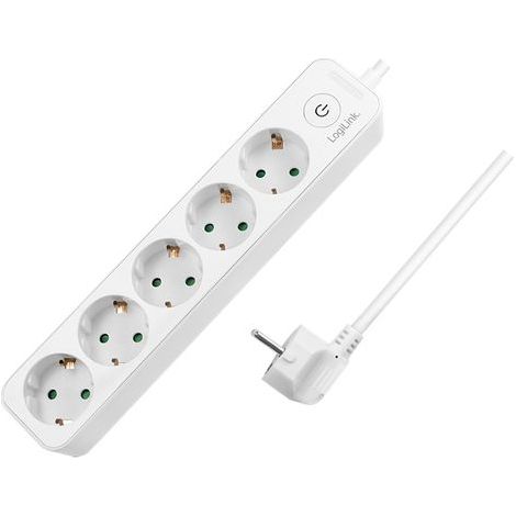 LOGILINK LPS246 MULTIPRISE 1,5 M 5 SORTIE(S) CA INTÉRIEUR BLANC (1/3)