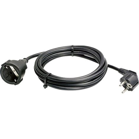 AS Schwabe 51012 Alimentazione Prolunga 16 A Nero 10.00 m H05VV-F 3G 1,5 mm²