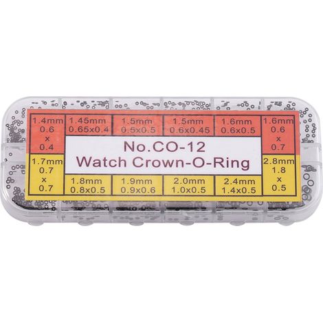 O-Ring, O-Ringe für Airbrushes, Sortiment, Uhren-O-Ring, Armbanduhren-O-Ringe, Verschiedene Uhrendichtungen, Flugspielzeug 1,4–2,8 mm, 12 Größen, Gummiringe, Uhrendichtungen, Minusc (1/5)