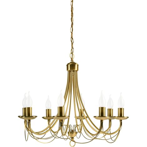 Lampadario Candellux Muza 38-69187 ottone 8xE14 regolabile (1/2)