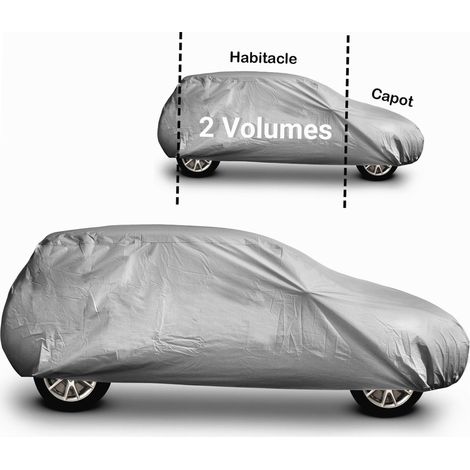 Werka Pro – Housse de protection voiture – Imperméable PEVA 100% – Dimensions XXXL 533x178x119 cm – Résistante aux intempéries