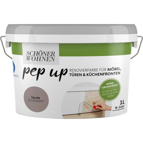Schöner Wohnen FarbePep Up für Möbel, Türen + Küchen 1,0 Ltr. taupe (1/2)