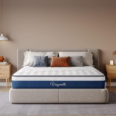 Mattress 80 x 200 cm, Thickness 26 cm, Wave 7 Zone Pocket Spring Mattress, Multi-Density Technology, Ergonomic Hypoallergenic (Tight Top) (1/5)
