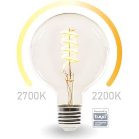 Ampoule Led - E27 - G125 - Température De Couleur Réglable 2200 À 2700 K - 555 Lm - 6 5 W - 15000 H - 360° - 1 Pièce (1/5)