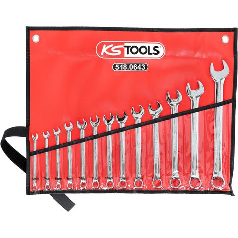 KS TOOLS CHROMEplus Juego de llaves combinadas acodadas 13 piezas - 518.0643 (1/3)