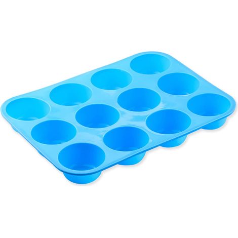 Moule en silicone pour 12 muffins, moule anti-adhésif sans BPA, passe au lave-vaisselle (1/5)
