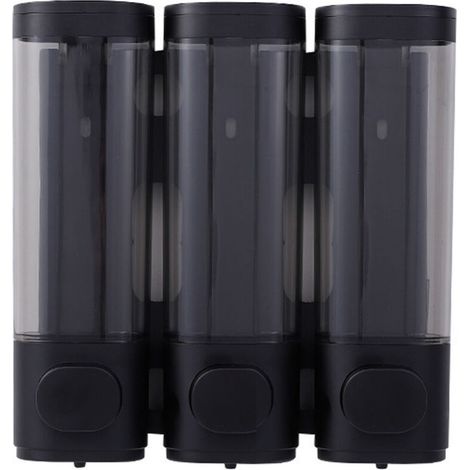 Porta shampoo da parete senza foratura – Set di 3 pratici dispenser per sapone, shampoo e balsamo, dal design moderno e salvaspazio.