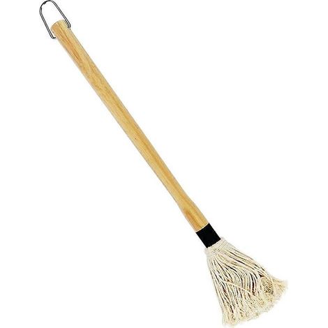 Pinceau de barbecue professionnel 46 cm avec manche en bois et poils en caoutchouc pour badigeonner (1/4)