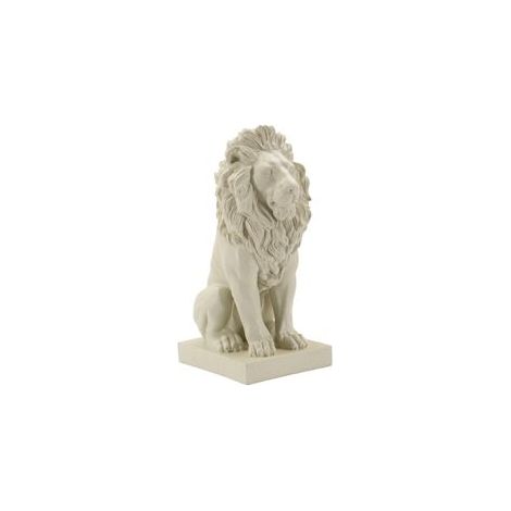 Statue lion en pierre 17,5x25x40 cm – Élégance et force – Détails sculptés pour un style royal – Décoration intérieure et extérieure – Mauro Ferretti
