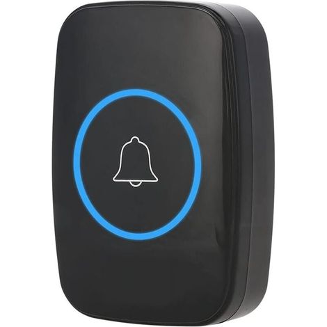 Kabellose Türklingel, kabellose Musik-Türklingel, LED-Außensender, Innenempfänger, 300 m Fernbedienung (EU)(EU) (1/4)