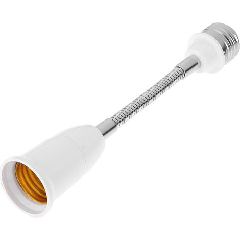 Adaptateur Flexible E27-E27 - Support Allongeable Pour Douille Lampe - Usage Intérieur Et Professionnel - Longueur Réglable 19,5 À 49,5 Cm - 1 Pièce (1/5)