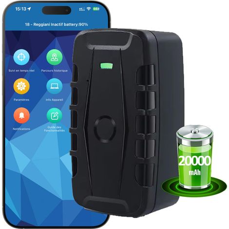 20000mAh TK918 Traceur GPS 4G LTE, Tracker GPS Voiture sans Abonnement, Traceur avec Carte Sim, Aimant IP67 Suivi Temps Réel, Historique 6 Mois Géo-Clôture pour Flotte Camion Remorque (1/5)
