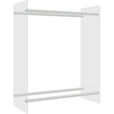 Range-bûches transparent, 80 x 35 x 100 cm, verre trempé (1/5)