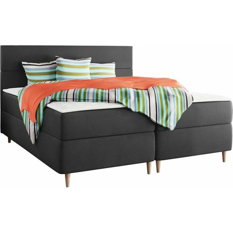 Lit boxspring Memphis 135, Itaka 27, Continental, Double, 180x200, Tissu, Disponible, 185x207x116cm (1/5)