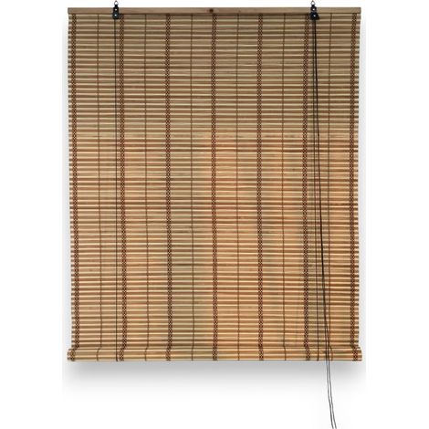Tapparella da interno per finestre con listelli in bamboo midollino con filo di cotone - 120x250 (1/5)