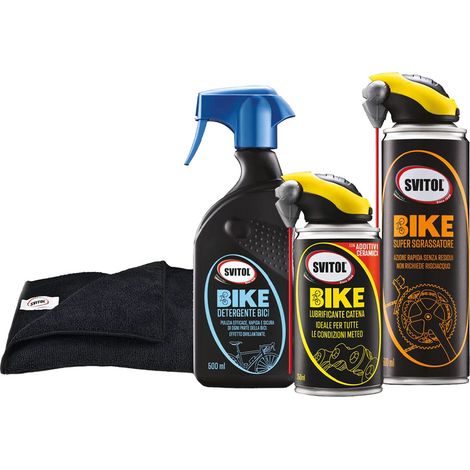 Svitol Bike – Kit manutenzione bici con panno in microfibra (1/5)