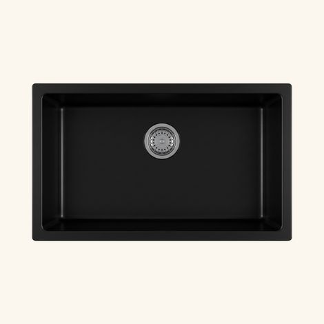 Évier céramique noir FELIX 1 bac 760x460 mm - sans trop plein (1/5)