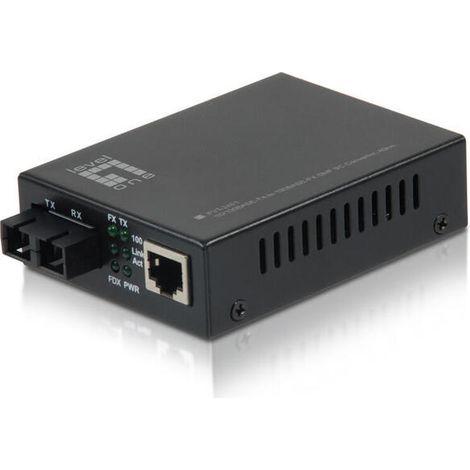 CONVERSOR FIBRA OPTICA LEVEL ONE  10/100TX A 100BASE-FX SC (40km) (1/2)