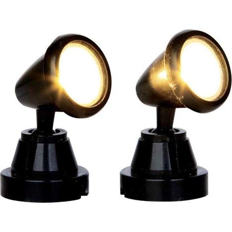 Lemax Set 2 Round Spot Light 44756 Villaggio Di Natale
