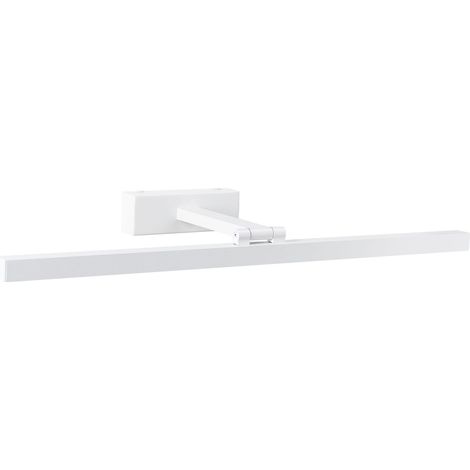 Moderna lampada a specchio per quadri LED Metallo orizzontale verniciato a polvere bianco Arros