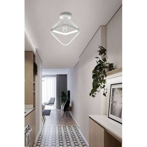 TRADE SHOP - Lampadario Led 25w Rombo Plafoniera Pendente Soffitto Luce 4000k 3000k 6500k Pn-03b - -Bianco Freddo      -