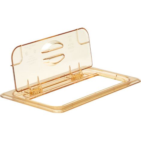 Couvercle Basculant FlipLid GN 1/3 - Haute température - 17.6 x 32.5 cm - Ambre - Lot de 6 - Cambro