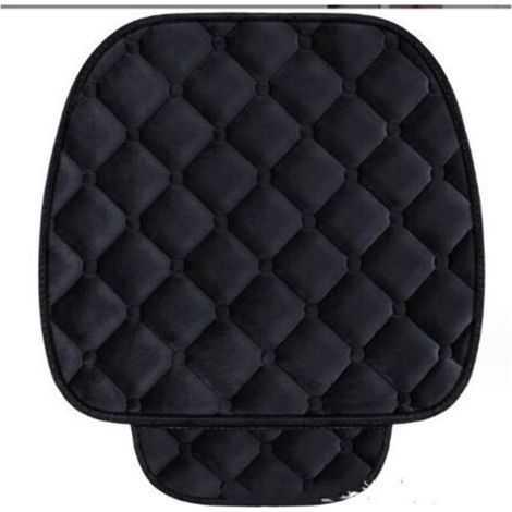 FENOPLASTICAHousses de siège auto 2 pièces en velours noir antidérapant avec poche de rangement – protection animaux & conducteur (1/5)