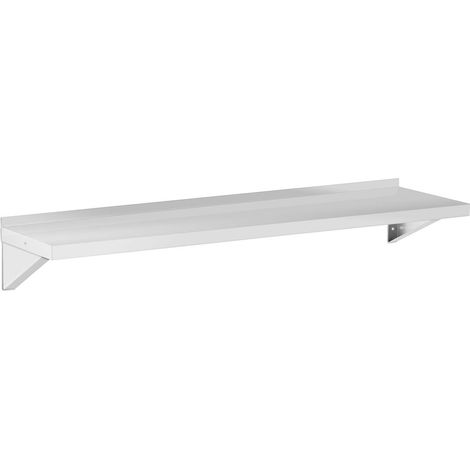Wandhängendes Küchenregal aus Stahl, bis 80 kg, 150 x 40 cm (1/5)