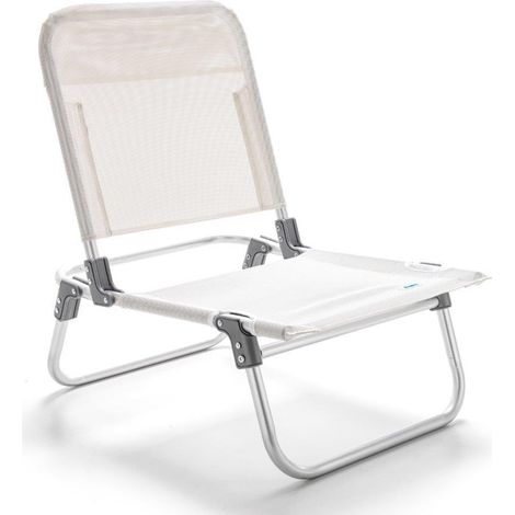 Spiaggina pieghevole Tahiti struttura alluminio tubolare 22 mm bianco M0574-08