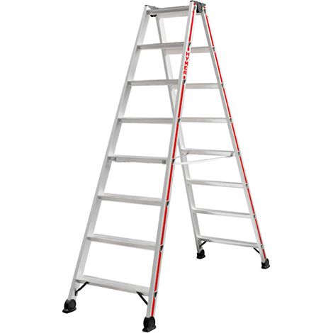 Scaletta doppia 2x7 gradini - Altezza mass. di lavoro 3,11m - 4024/2x7