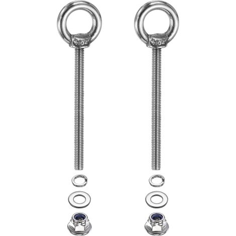 2 Pcs M4 x 50mm Boulon À Œil À Épaulement 304 Acier Inoxydable (1/5)
