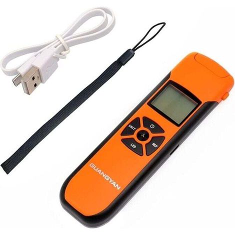 Fiber optic photometer, portable and lightweight mini fiber laser photometer, capable of testing 7 calibration wavelengths, high precision optical power meter, rechargeable.