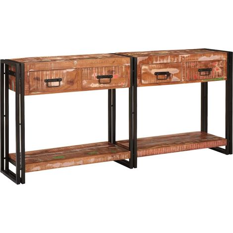 Maison Exclusive - Tavoli consolle con cassetto 2 pcs Multicolore 161 x 33 x 75 cm