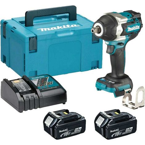 Makita DTW701RTJ Cordless 18V LXT 1/2" Detent Pin Impact Wrench With 2x5Ah Batteries