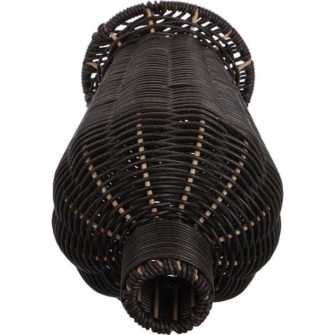 Vase en Plastique Imitation Rotin Noir, Vase à Fleurs Séchées 1 Pièce, Décoration Intérieure Polyvalente pour Salon et Mariage, Récipient Rustique pour Bouquet Sec, Pot Décoratif (1/5)