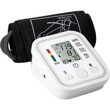 Tonomètre de compteur de battement de coeur de moniteur de mesure de tension artérielle de bras de Digital d'affichage à cristaux liquides de soins de santé à domicile pour la mesure automatique (1/5)