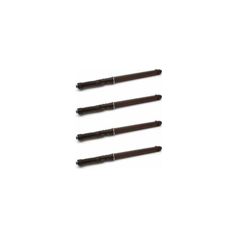 4 soportes invisibles marrones para estantes flotantes ocultos, capacidad de 15 kg, montaje en pared, cajón colgante, decoración de muebles de pared ocultos, bricolaje, 10 x 100 mm - Crezuo