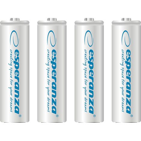 Esperanza Pilas Recargables Ni-Mh Aa 2000Mah 4Uds. Blanco