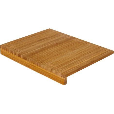 Planche à découper en bambou 45x34cm – Rebords pour maintien – Idéale pour préparation culinaire – Résistante et durable – Wadiga