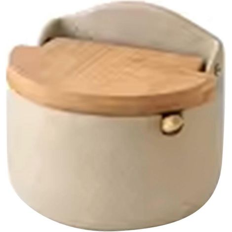 Japonais type clay pot à assaisonnement bamboo lid spice pot avec spoon sugar sel spices boîte récipient 1 pièces (1/5)