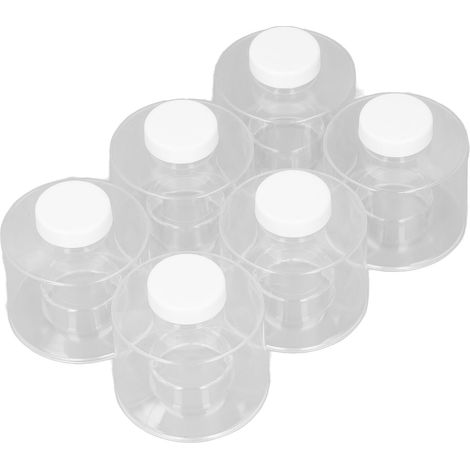 Lot de 6 pots à épices empilables, tour à épices, pots transparents colorés pour la cuisine (1/5)